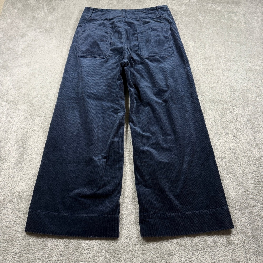 Maeve Anthropologie The Colette Pants Women 30 Navy Blue Corduroy Wide Leg - Picture 2 of 11